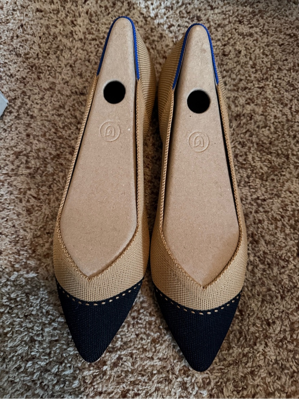 Rothy’s Women’s The Point Two-Tone Flats - Carmel Captoe